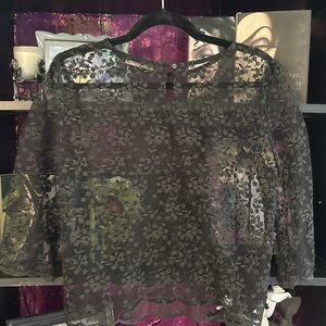 Zara Black Sheer Blouse